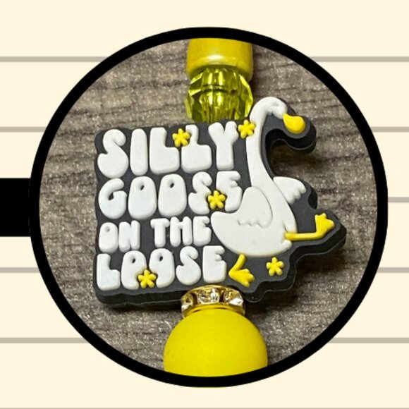 Handmade Custom Beaded Silly Goose Pen - Picture 1 of 3